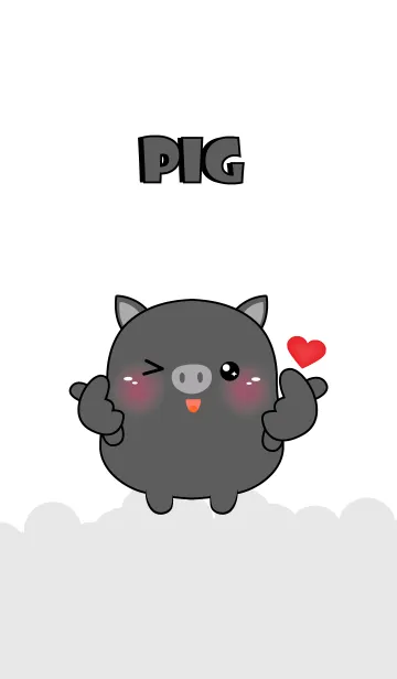 [LINE着せ替え] Emotion Love You Black Pig (jp)の画像1