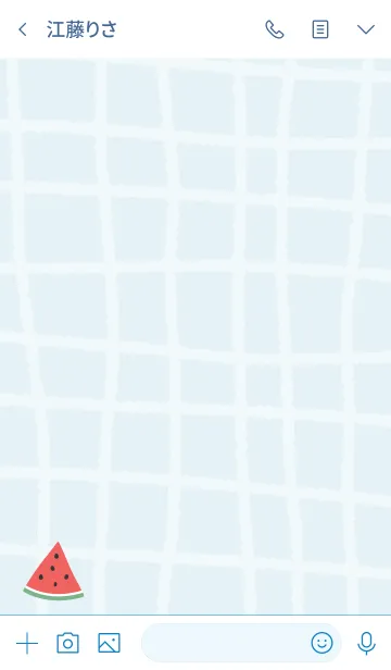 [LINE着せ替え] スイカ ブルー3の画像3