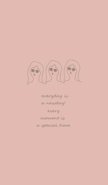 [LINE着せ替え] everyday is a newday (dusty pink)の画像1