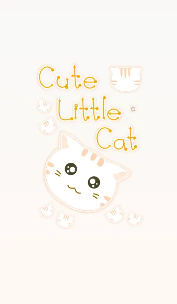 [LINE着せ替え] Cute Little Cat！ (Brown V.3)の画像1