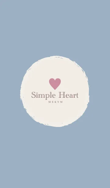 [LINE着せ替え] Simple Heart Blue 25 -MEKYM-の画像1