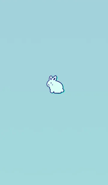 [LINE着せ替え] Simple Blue Rabbit Rabbitの画像1