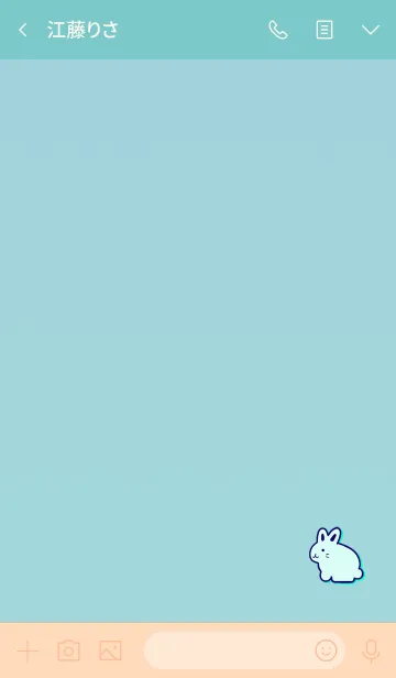 [LINE着せ替え] Simple Blue Rabbit Rabbitの画像3