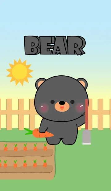 [LINE着せ替え] Oh！ Cute Black Bear Theme (jp)の画像1