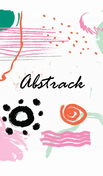 [LINE着せ替え] Abstrack pastel (White)の画像1