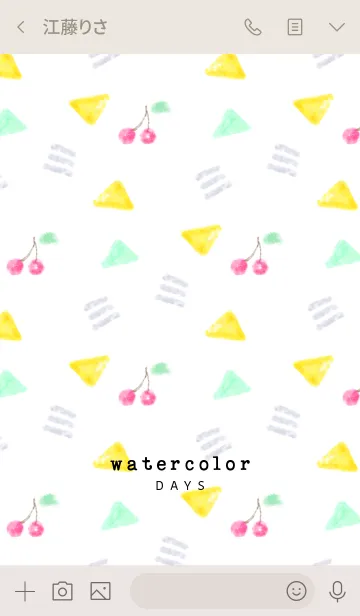 [LINE着せ替え] Watercolor days 01の画像3