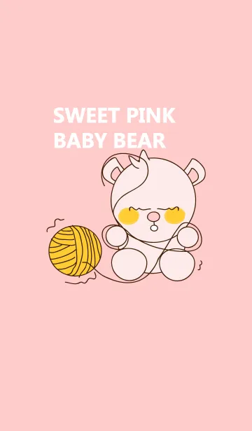 [LINE着せ替え] Sweet pink baby bear 27の画像1