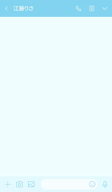 [LINE着せ替え] シンプルなアイスブルー。の画像3