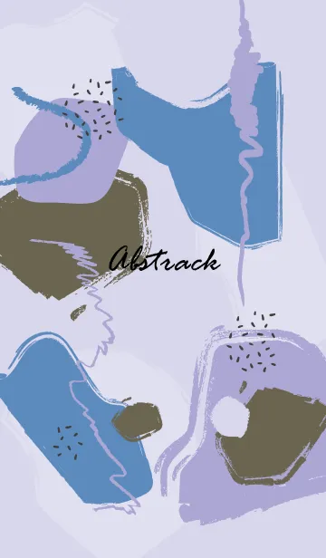 [LINE着せ替え] Abstrack painted (Periwinkle)の画像1