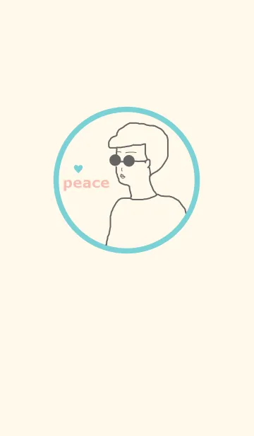 [LINE着せ替え] PEACE BOY (#07/green pink)の画像1