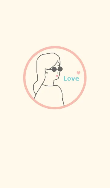 [LINE着せ替え] LOVE GIRL (#07/green pink)の画像1