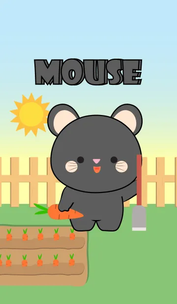 [LINE着せ替え] Oh！ Cute Black Mouse Theme (jp)の画像1