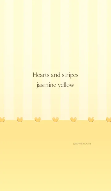 [LINE着せ替え] Hearts and stripes jasmine yellowの画像1