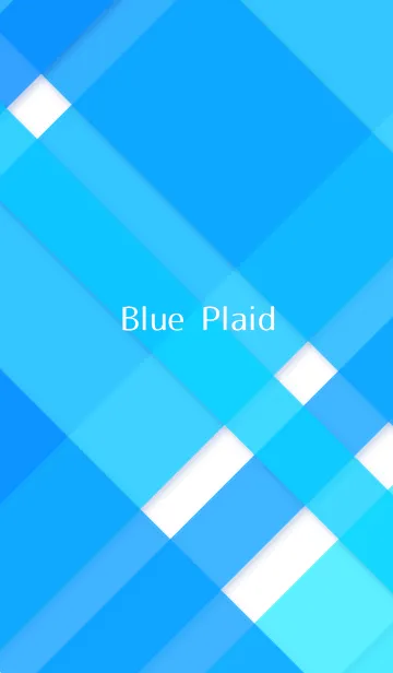 [LINE着せ替え] Blue Plaid 爽やかブルーの画像1