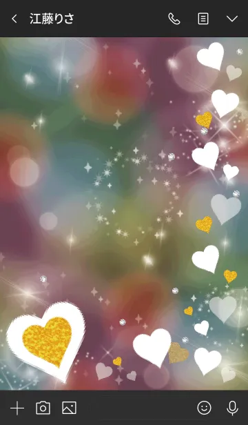 [LINE着せ替え] 黒とピンク : 優しさ溢れる恋愛運のハートの画像3