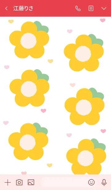 [LINE着せ替え] Lovely mini flower 71 :)の画像3