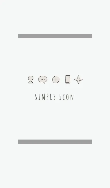 [LINE着せ替え] グレー : シンプル着せ替えの画像1