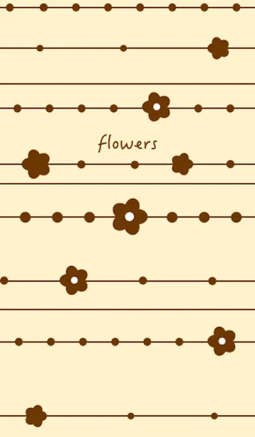 [LINE着せ替え] flowers (brown)の画像1