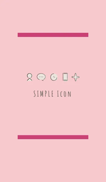 [LINE着せ替え] ピンク : シンプル着せ替えの画像1
