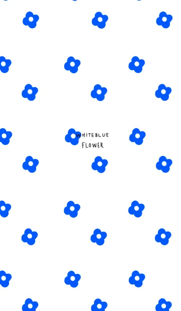 [LINE着せ替え] ホワイトとブルーのお花の画像1
