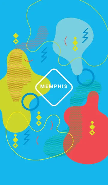 [LINE着せ替え] Memphis (Cerulean) 2の画像1