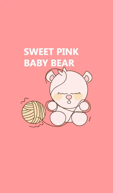 [LINE着せ替え] Sweet pink baby bear 28の画像1