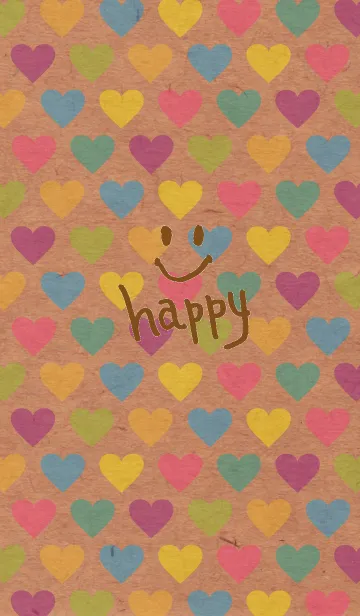 [LINE着せ替え] クラフトハートカラフル スマイル17の画像1