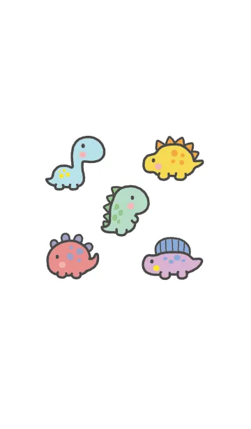 [LINE着せ替え] Cute dinosaurss +の画像1