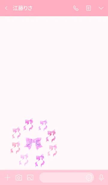 [LINE着せ替え] リボン ピンクの画像3