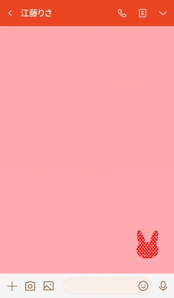 [LINE着せ替え] Dot red rabbitの画像3