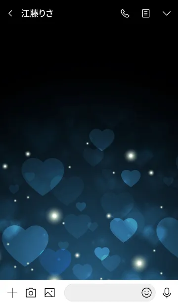 [LINE着せ替え] Love Heart Theme -CALM BLUE-の画像3