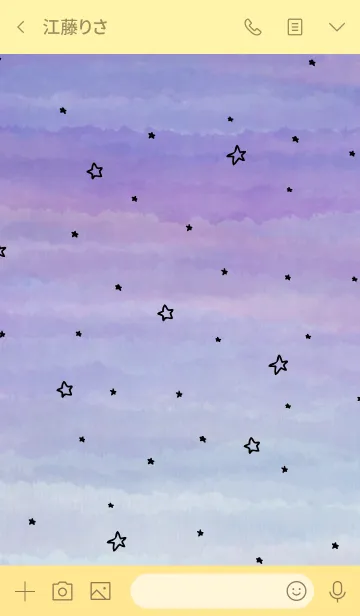 [LINE着せ替え] 水彩夜星と月スマイル30の画像3