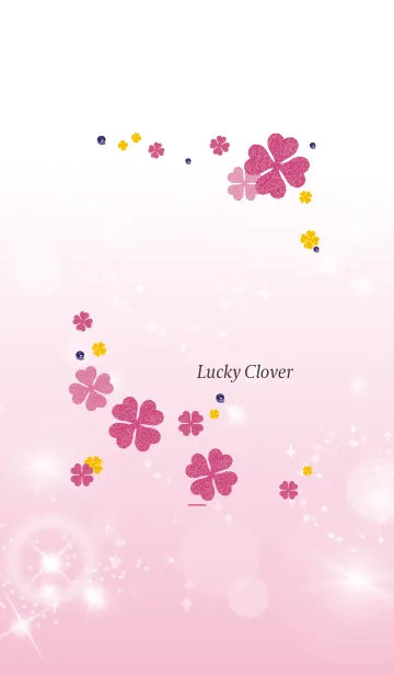 [LINE着せ替え] ピンク : 幸運のピンククローバーの画像1