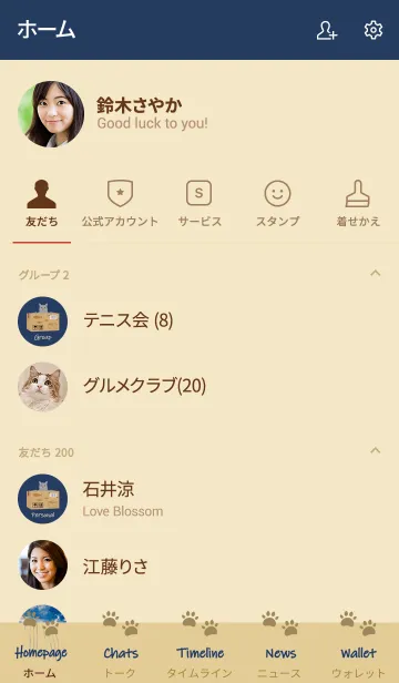 [LINE着せ替え] カートンのように（灰色の猫）の画像2