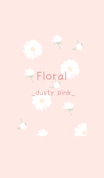 [LINE着せ替え] FLORAL dusty pinkの画像1