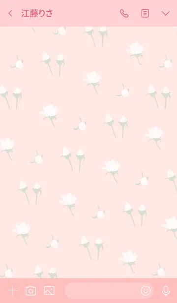 [LINE着せ替え] FLORAL dusty pinkの画像3