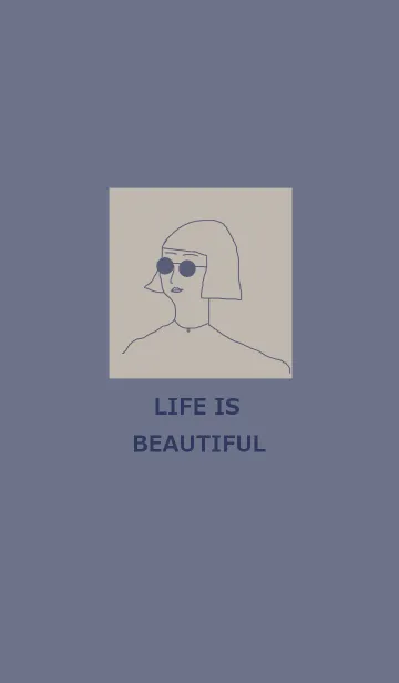 [LINE着せ替え] LIFE IS BEAUTIFUL =blue gray=の画像1