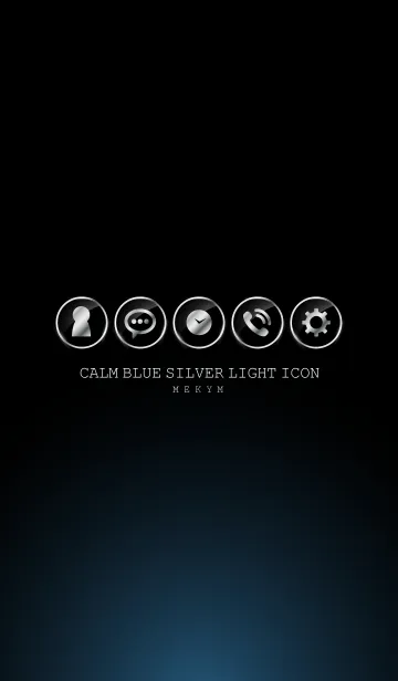 [LINE着せ替え] SILVER LIGHT ICON THEME -Calm Blue-の画像1