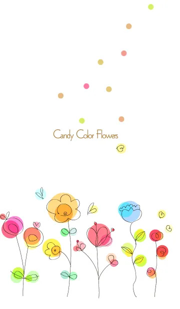 [LINE着せ替え] Candy color flowers 9の画像1