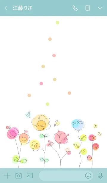 [LINE着せ替え] Candy color flowers 9の画像3