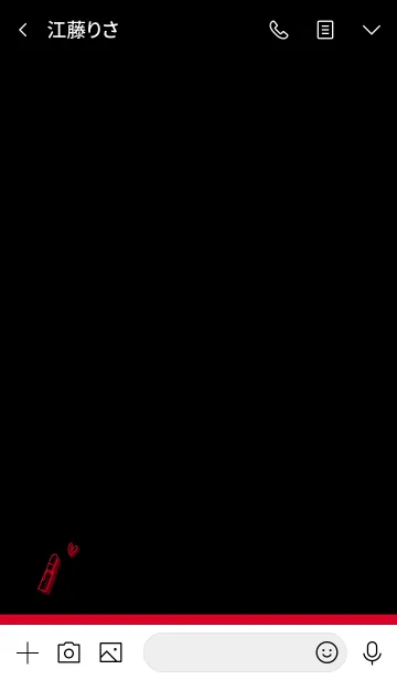 [LINE着せ替え] Love Cosmetics red blackの画像3