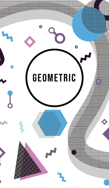 [LINE着せ替え] Geometric Whiteの画像1