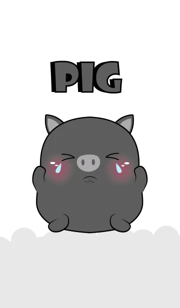 [LINE着せ替え] Love Cute Cute Black Pig (jp)の画像1