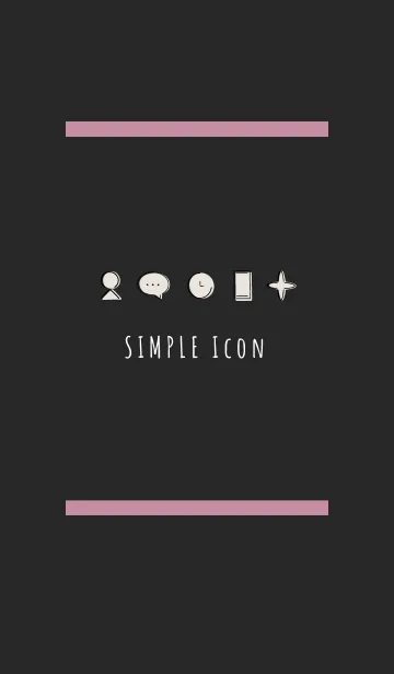 [LINE着せ替え] 黒とピンク : シンプル着せ替えの画像1