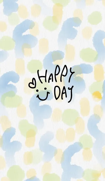 [LINE着せ替え] 水彩お絵かきスマイル19の画像1