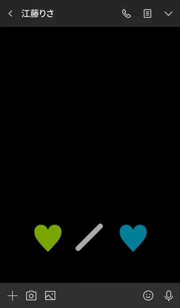 [LINE着せ替え] シンプル 2トーン ミニ ハート 16の画像3