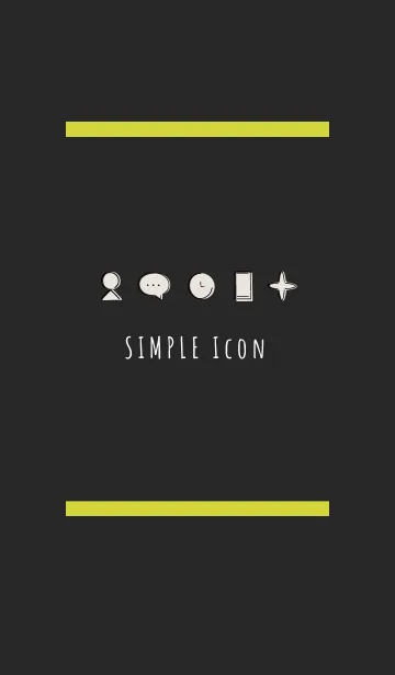 [LINE着せ替え] 黒と黄色 : シンプル着せ替えの画像1