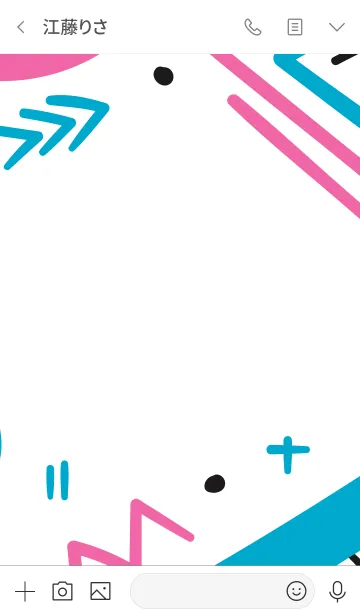 [LINE着せ替え] Geometric White 2の画像3