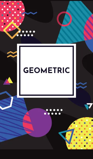 [LINE着せ替え] Geometric Blackの画像1