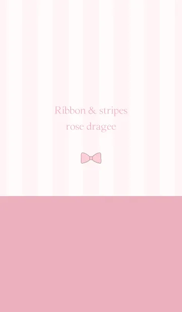 [LINE着せ替え] Ribbon & stipes rose drageeの画像1